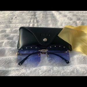 Geometric Rhinestone Sunglasses by Shein